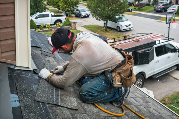 Professional Roofing technician working in Brier Hill, PA